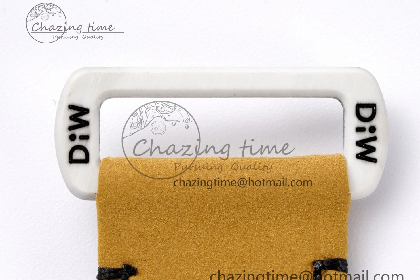 Daytona Bezel Leather Strap A7750 on White DIWF YG Dial DIW Brown YG Edition Case Carbon 0430